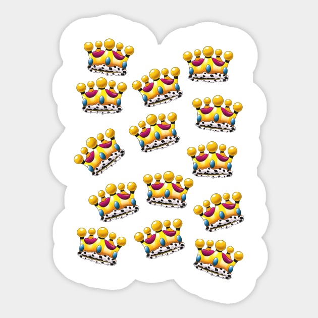 Kings crown pattern Sticker by nickemporium1